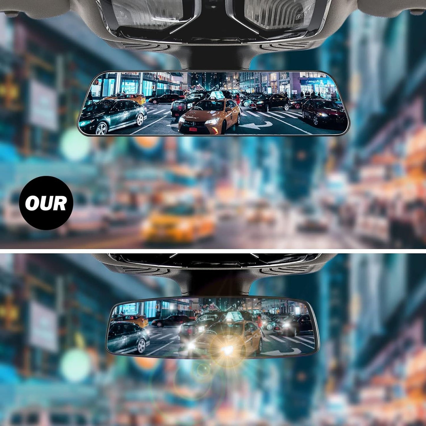 Wide Angle Rearview Mirror – Anti-Glare Universal Clip-On Car Mirror - Infinitygallery.store