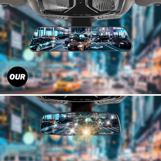 Wide Angle Rearview Mirror – Anti-Glare Universal Clip-On Car Mirror - Infinitygallery.store