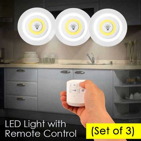 LED Puck Lights with Remote – 3-Pack Wireless COB + LED Lighting - Infinitygallery.store