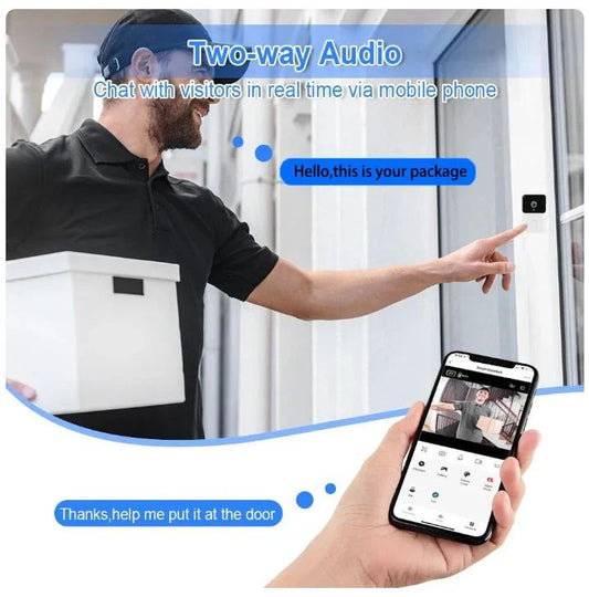 Wireless Smart Video Doorbell – HD, Two-Way Audio, Night Vision & Smartphone Alerts - Infinitygallery.store