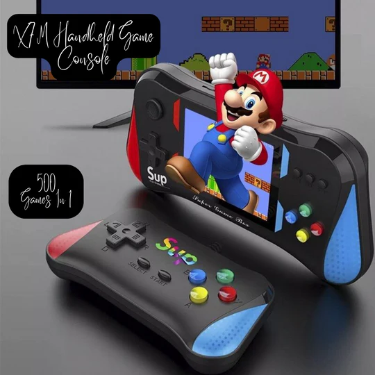 X7M Handheld Game Console – 500 Classic Retro Games | 2-Player Support, TV Output & Rechargeable Battery - Infinitygallery.store
