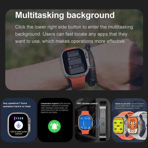 Ultra S800 Smart Watch (X8 Ultra Max) – Wireless Charging, Long Battery & Waterproof Audio - Infinitygallery.store