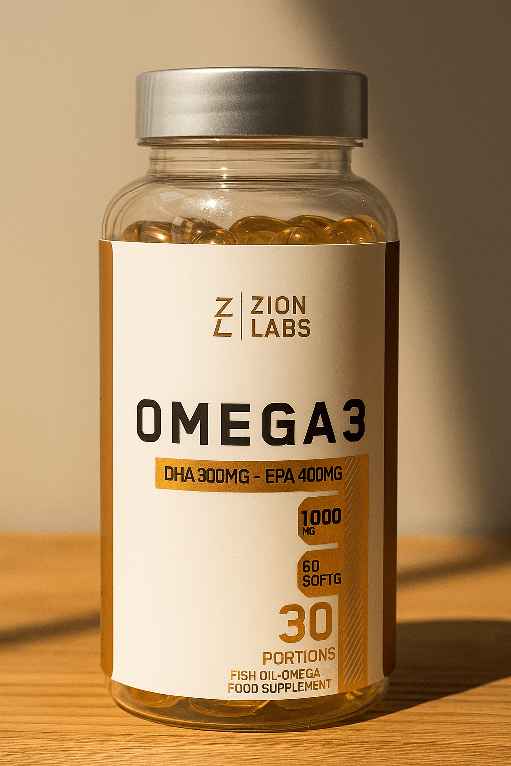 Zion Labs Omega 3 Fish Oil 1000mg 60 Softgels