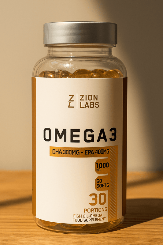 Zion Labs Omega 3 Fish Oil 1000mg 60 Softgels