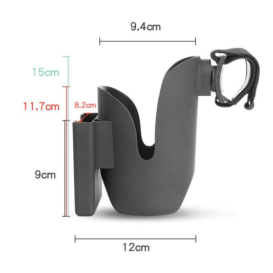 Baby Stroller Cup Holder with Mobile Phone Stand – Universal Trolley Accessory