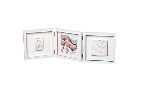 Baby Sweet Memories Photo Double Frame with Clay – Capture Precious Hand and Footprints | Keepsake Kit