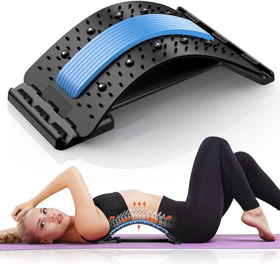 Adjustable Magnetic Back Stretcher – Spine Support & Pain Relief Device with Acupressure Points - Infinitygallery.store