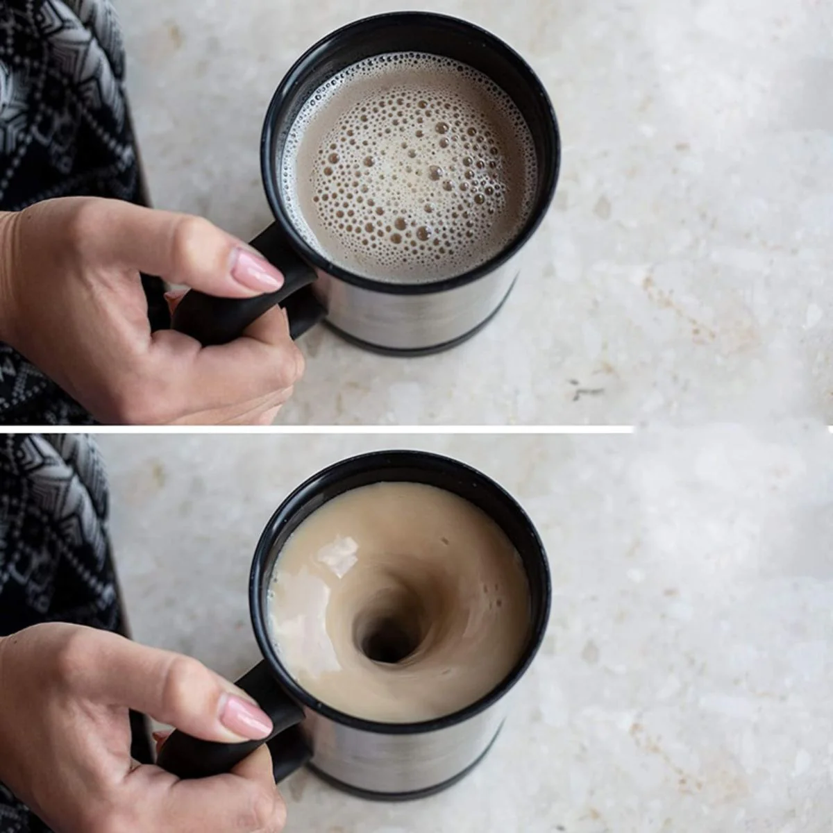 Self-Stirring Mug – Automatic Mixing Stainless Steel Coffee Cup - Infinitygallery.store