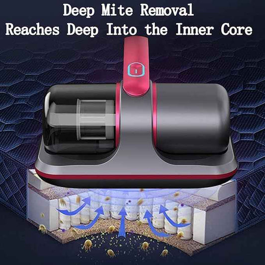 Bed Vacuum Cleaner – Strong Suction Mite Removal Device with UV Light & Vibration Function