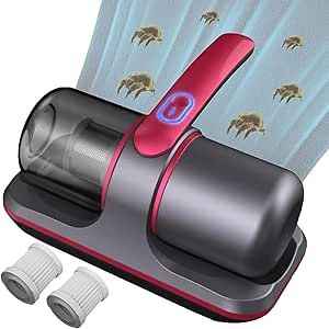 Bed Vacuum Cleaner – Strong Suction Mite Removal Device with UV Light & Vibration Function