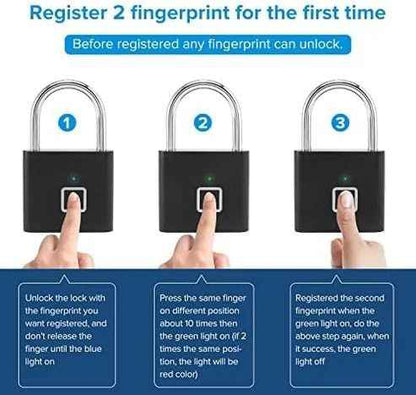 Smart Fingerprint Padlock – Keyless, Rechargeable & Multi-User Access