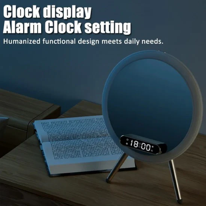 Magic Mirror Q6 – Smart Makeup Mirror with 15W Wireless Charging, Bluetooth Speaker & Clock - Infinitygallery.store