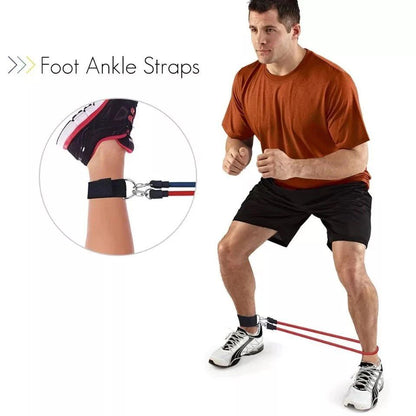 Bodybuilding Resistance Bands Set – Full-Body Workout Kit (10lbs–110lbs) - Infinitygallery.store