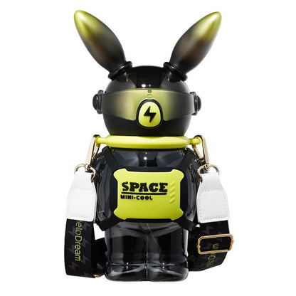 Bunny Robo Water Bottle – 1100ML Leakproof Kids Sipper with Straw & Sling Strap - Infinitygallery.store