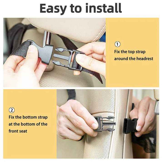 Car Seat Back Storage Bag – Hook-On Back Pocket Organizer for Cars (52×29cm)
