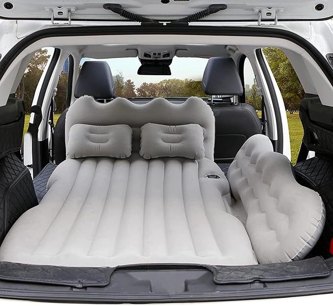 Car Bed Air Mat with Pump – Rear Seat Inflatable Mattress for Travel & Camping - Infinitygallery.store