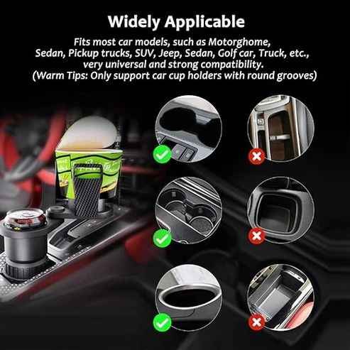 Car Drink Expander Holder – Dual Cup Organizer with Adjustable Size | Infinity Gallery