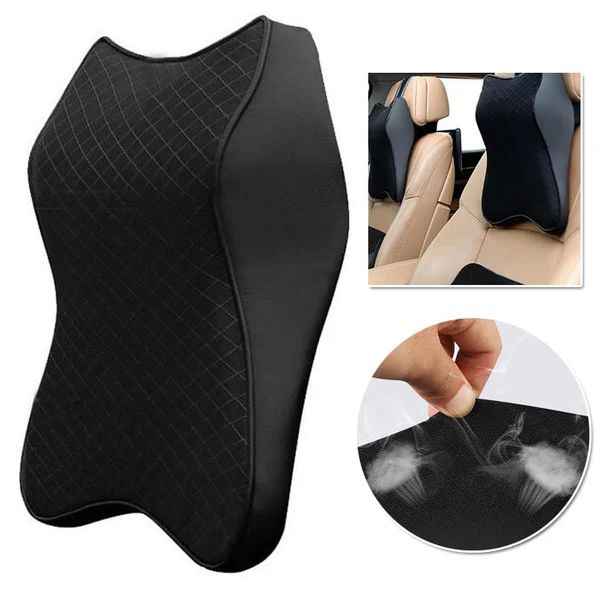 Car Seat Headrest Pillow – Ergonomic Memory Foam Neck Support with Washable Cotton Cover | Infinity Gallery
