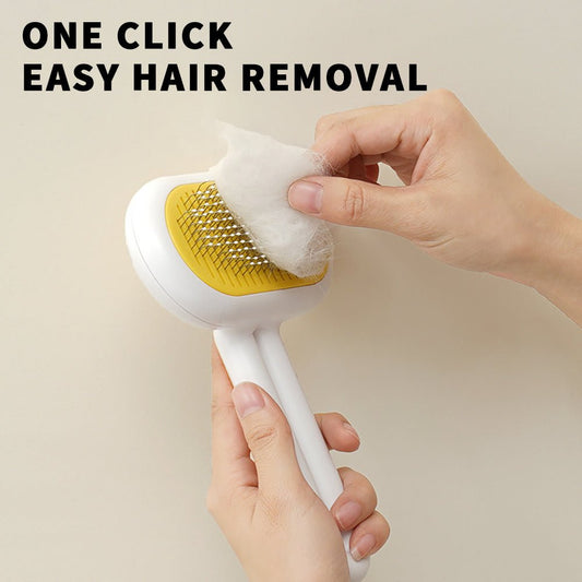 Pet Grooming Brush for Cats & Dogs – Self-Cleaning Comb with Massage Needles