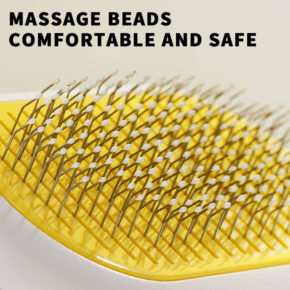 Pet Grooming Brush for Cats & Dogs – Self-Cleaning Comb with Massage Needles