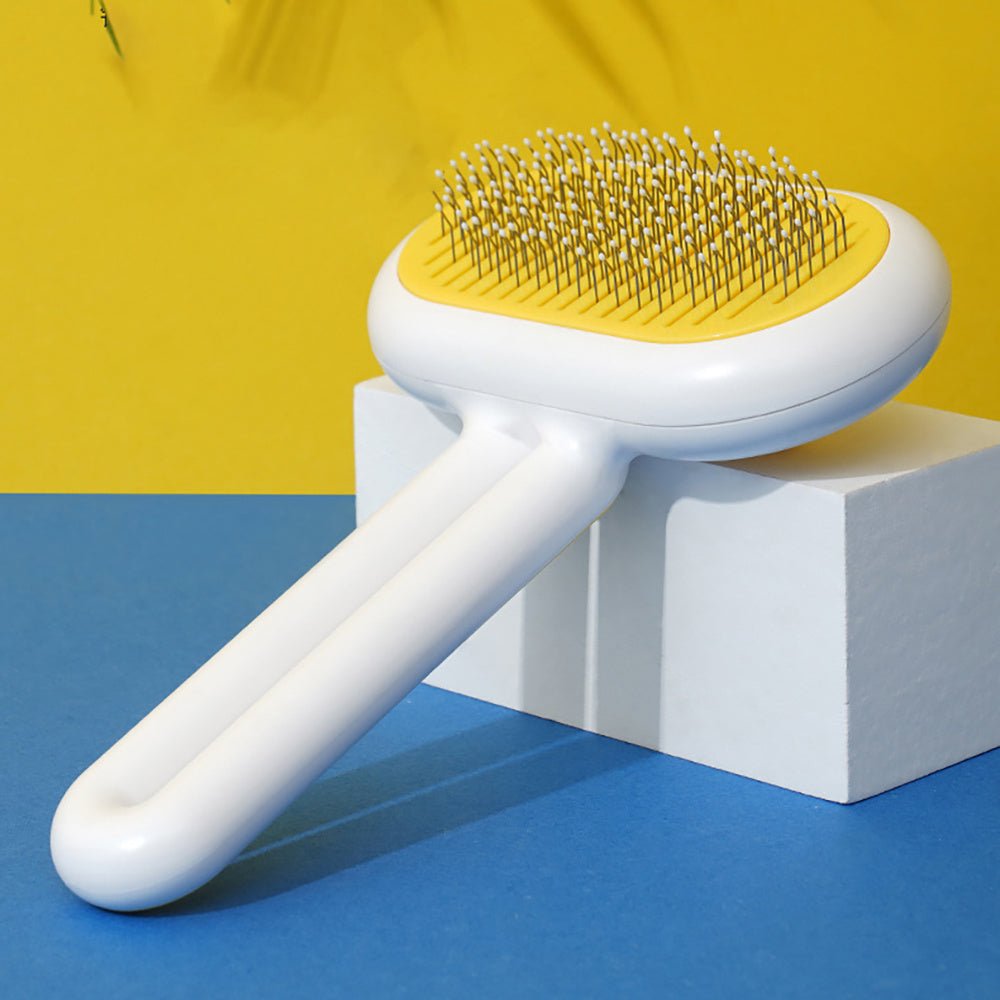 Pet Grooming Brush for Cats & Dogs – Self-Cleaning Comb with Massage Needles