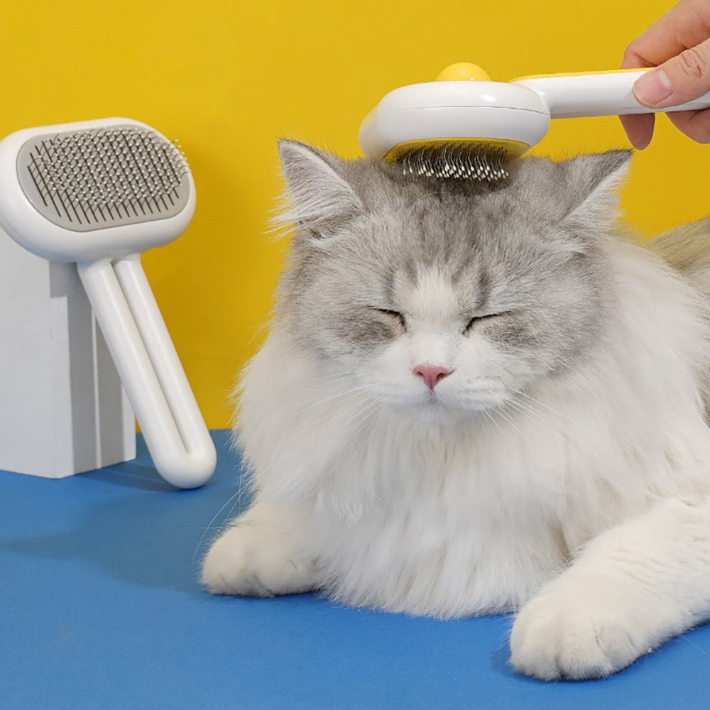 Pet Grooming Brush for Cats & Dogs – Self-Cleaning Comb with Massage Needles