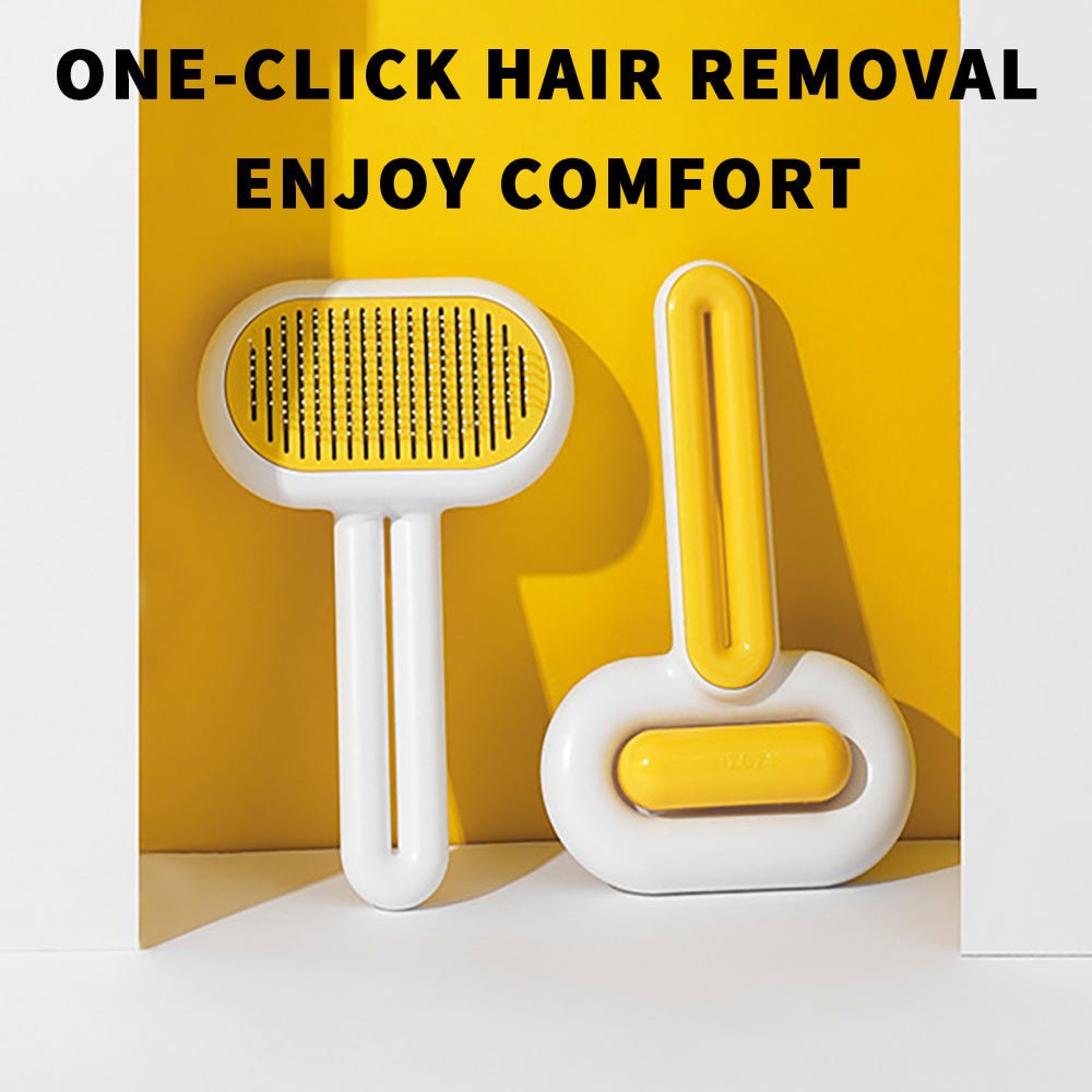 Pet Grooming Brush for Cats & Dogs – Self-Cleaning Comb with Massage Needles