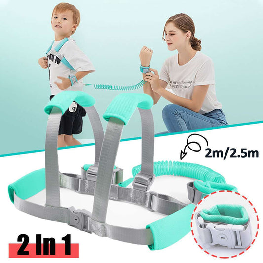 Children’s Anti-Lost Belt & Toddler Safety Harness – 2-in-1 Anti-Loss Wrist Strap & Walking Rope