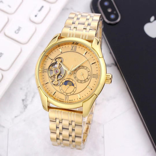 New Mechanical Watch – Leather Strap, Classic Design, Precision Craftsmanship - Infinitygallery.store
