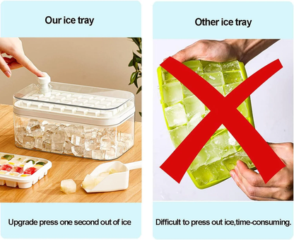 One Button Ice Cube Tray – Effortless Ice Making with One Press! - Infinitygallery.store