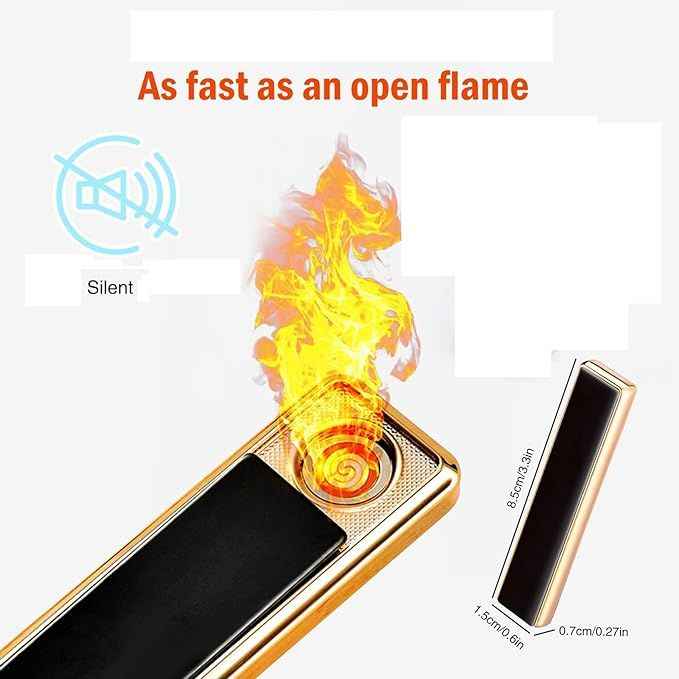 Coil Slim USB Rechargeable Lighter – Windproof, Flameless & Eco-Friendly