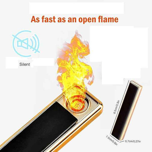 Coil Slim USB Rechargeable Lighter – Windproof, Flameless & Eco-Friendly