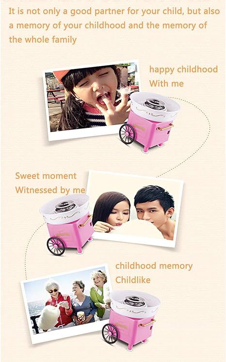 Retro Cotton Candy Machine Maker – Easy One-Button Operation | 500W High-Efficiency Sweet Treat Maker - Infinitygallery.store