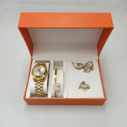 Crystal Hour Women’s Watch with Jewelry Gift Set | Infinity Gallery - Infinitygallery.store