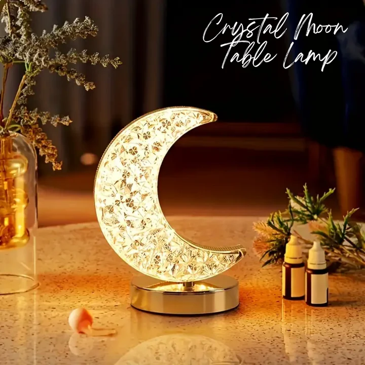 Crystal Moon 🌙 Table Lamp – Add a Touch of Magic to Your Space - Infinitygallery.store