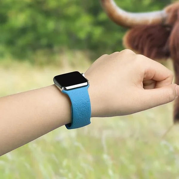 Designer Silicone Watch Strap – Engraved Edition for Apple Watch & Smartwatches - Infinitygallery.store