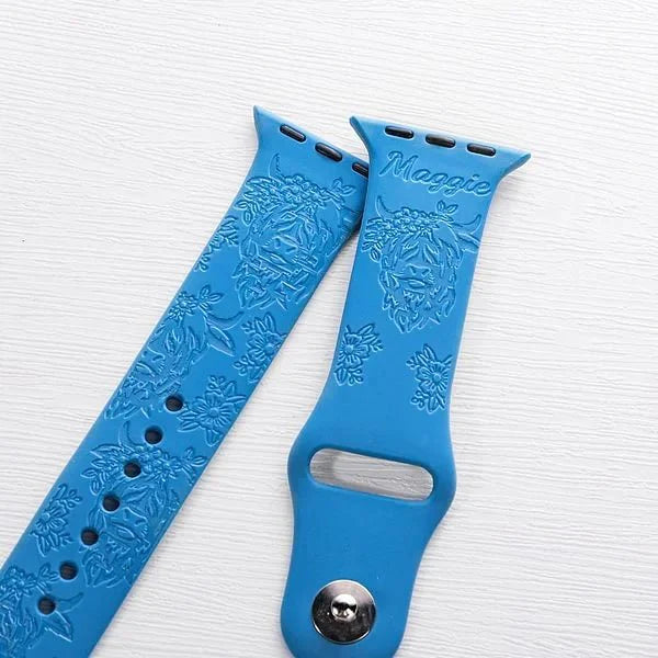 Designer Silicone Watch Strap – Engraved Edition for Apple Watch & Smartwatches - Infinitygallery.store