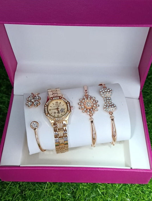 Dew & Dial Women Watch – Elegant Watch with Matching Bracelet - Infinitygallery.store