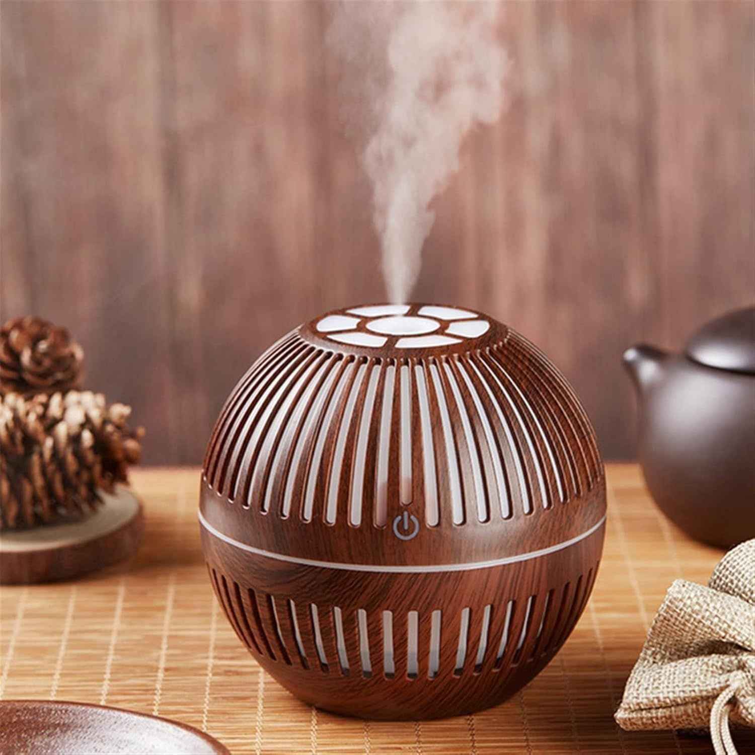 Wtrtr 150ml Ultrasonic Essential Oil Diffuser – 7 Color LED Light, Quiet Air Humidifier for Bedroom & Home