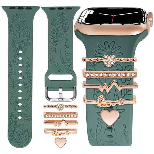 DIY Decorative Buckle Set – Elegant Silicone Watch Strap Accessories - Infinitygallery.store