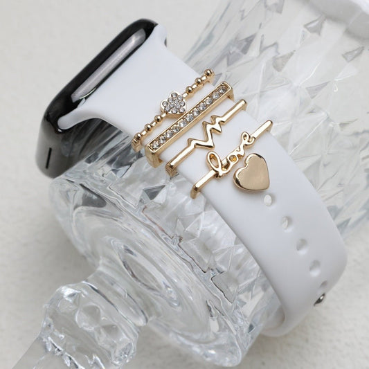 DIY Decorative Buckle Set – Elegant Silicone Watch Strap Accessories - Infinitygallery.store