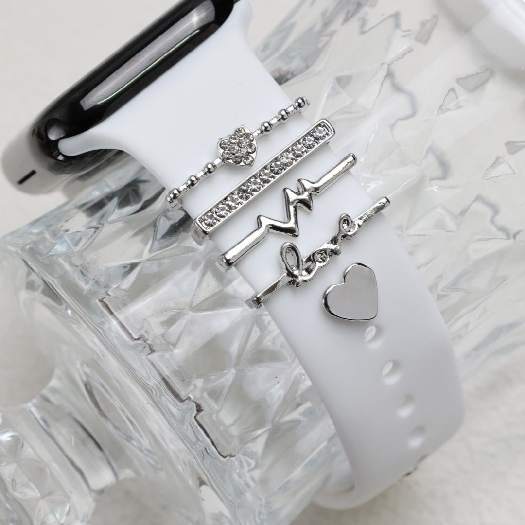 DIY Decorative Buckle Set – Elegant Silicone Watch Strap Accessories - Infinitygallery.store