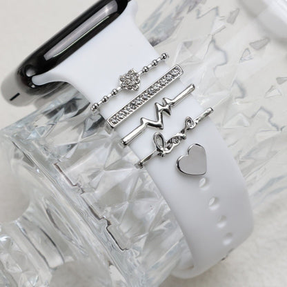 DIY Decorative Buckle Set – Elegant Silicone Watch Strap Accessories - Infinitygallery.store
