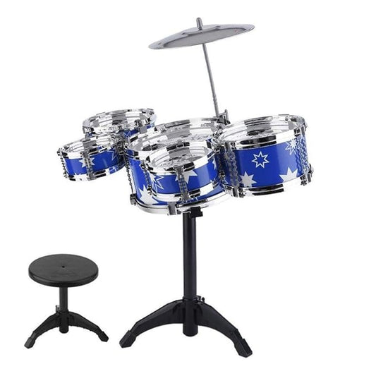 Drum Baby Set – 10-Piece Kids Drum Kit with Stool, Cymbal & Sticks