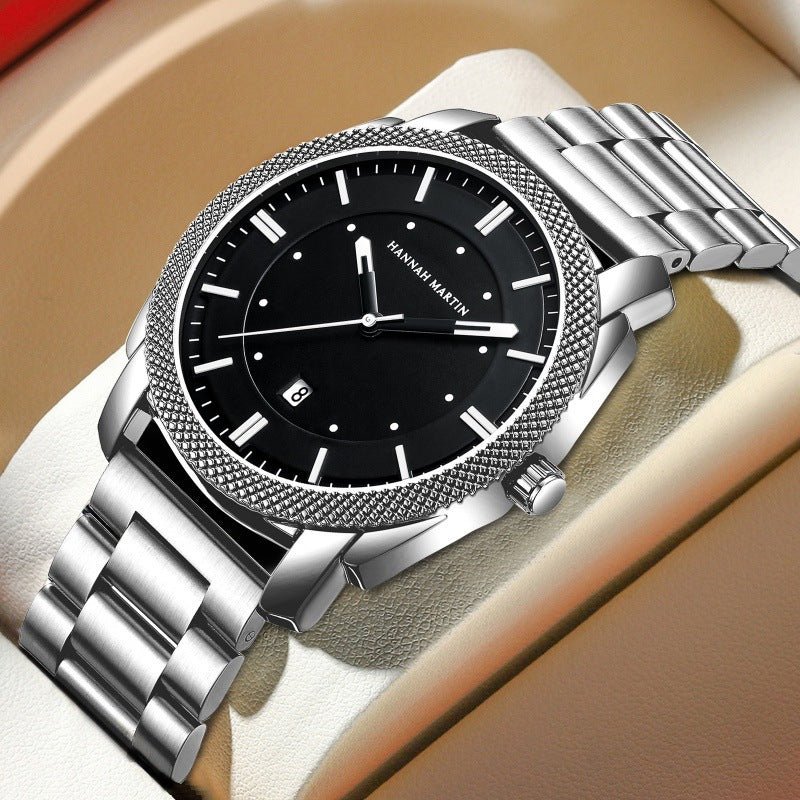 Men's Stainless Steel Waterproof Quartz Watch – Durable & Elegant Timepiece - Infinitygallery.store