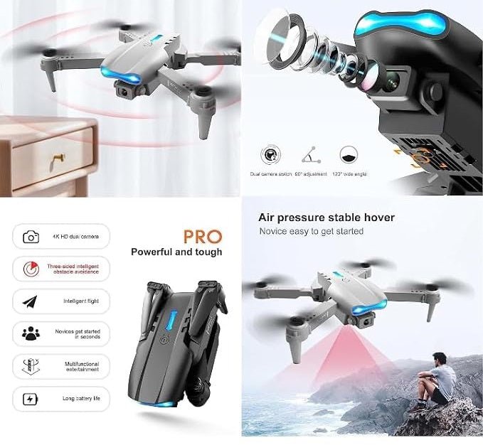 Caméra Drone E99 Intelligente avec Fonctionnalités Avancées - Infinitygallery.store