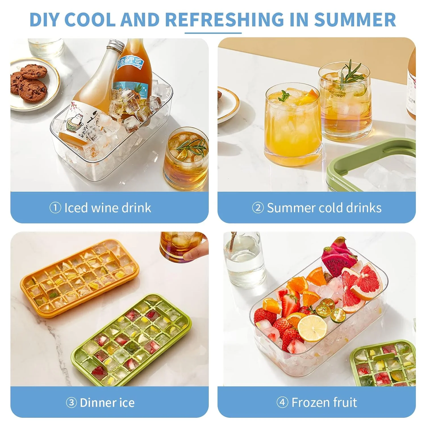One Button Ice Cube Tray – Effortless Ice Making with One Press! - Infinitygallery.store