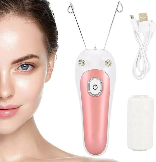 Electric Facial Threading Hair Removal Device – Gentle, Precise, Painless Hair Removal for Upper Lip, Chin & Cheeks - Infinitygallery.store