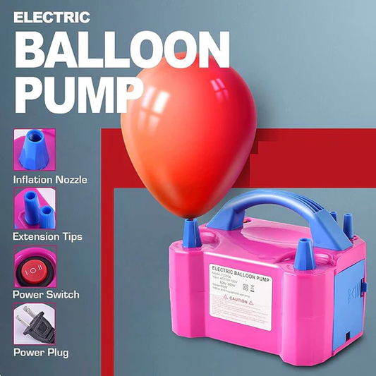 Electric Balloon Air Pump – Dual Nozzle & Auto/Manual Modes for Fast Party Decoration - Infinitygallery.store