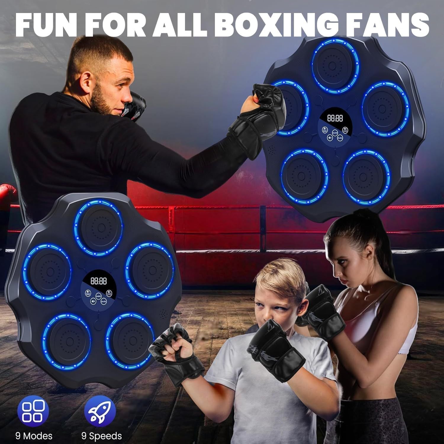 2025 Electronic Musical Boxing Machine – Wall-Mount Rhythm Trainer with LED & Bluetooth - Infinitygallery.store